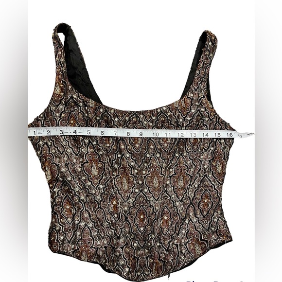 Vintage GiGi Clark Hook & Eye Closure Hand Beaded Silk Corset - Picture 6 of 12